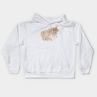 Fern - rose gold glitter Kids Hoodie